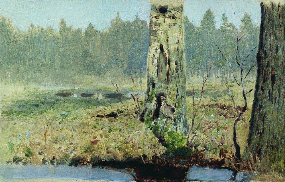 Trunks of trees - Arkhip Kuindzhi Tablo