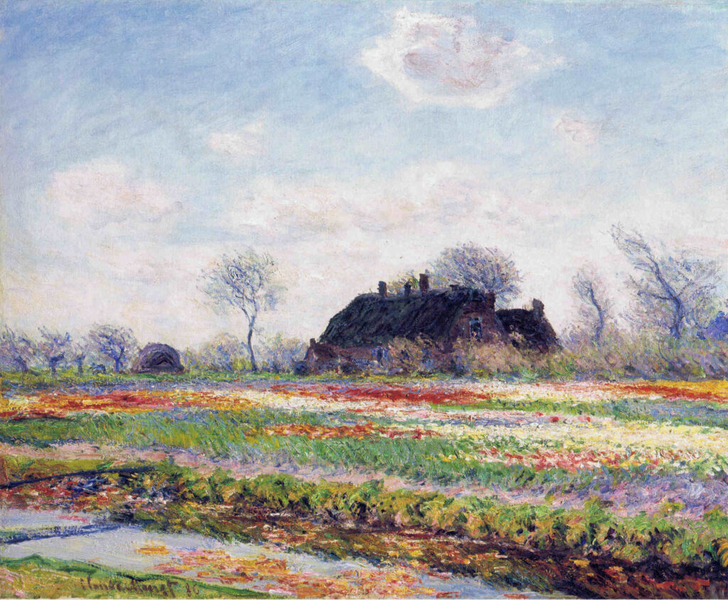 Tulip Fields at Sassenheim, near Leiden (1886) - Claude Monet Tablo
