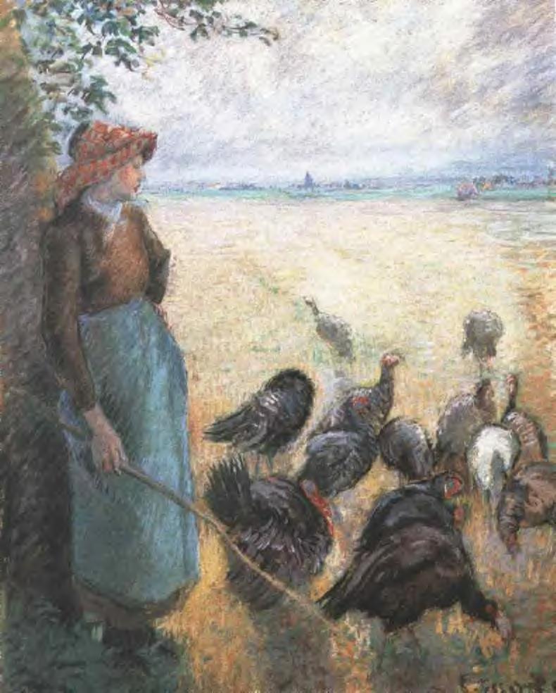 Turkey Girl (1884) - Camille Pissarro Tablo