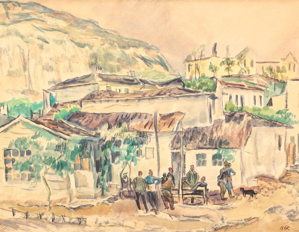 Turks at the Cafe (1925) - Iosif Iser Tablo
