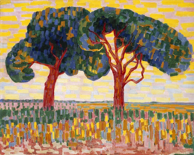 Twee bomen, olieverf op doek (1910) - Jacoba van Heemskerck Tablo