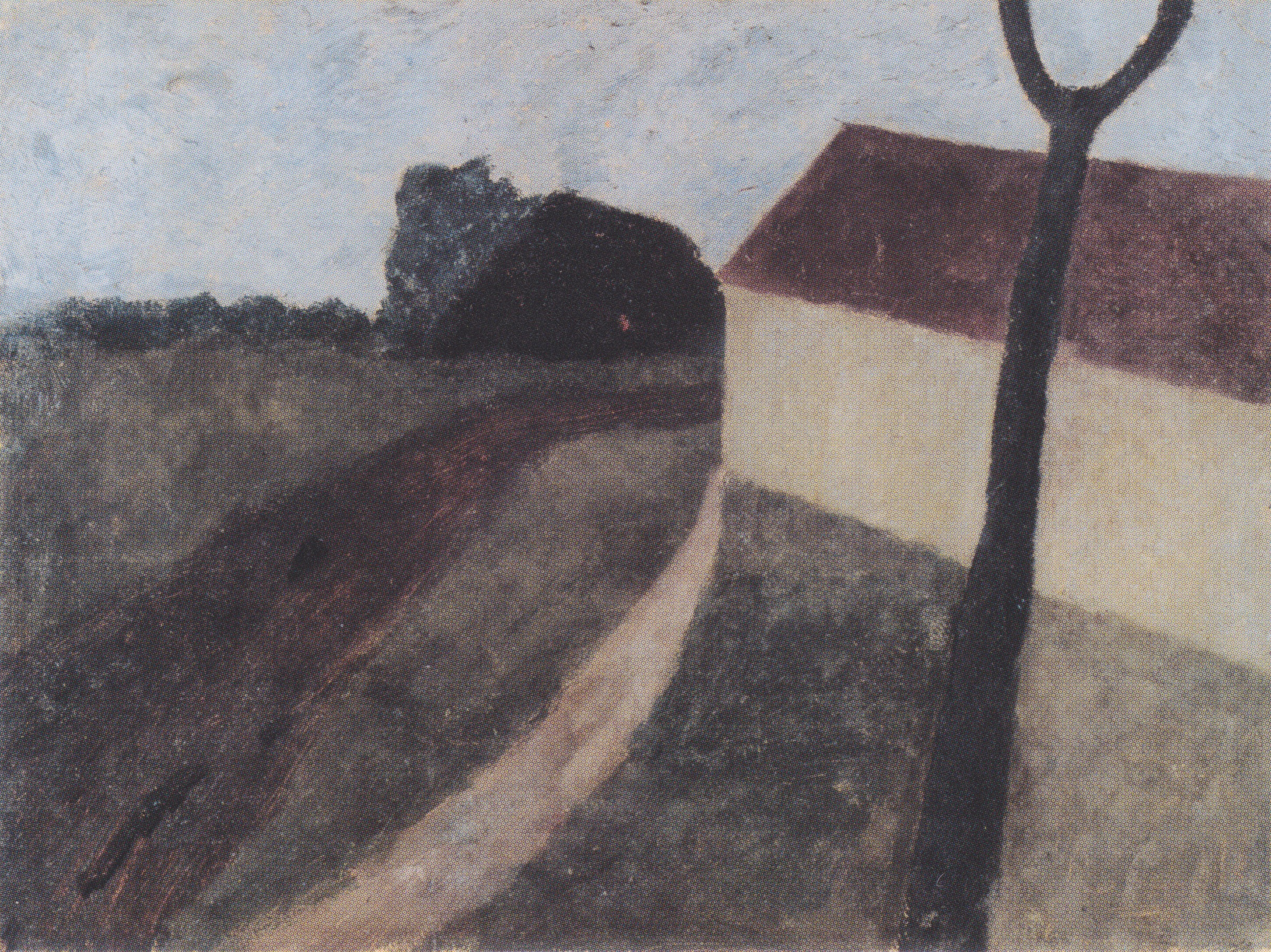 Twilight landscape with house and fork (1900) - Paula Modersohn-Becker Tablo