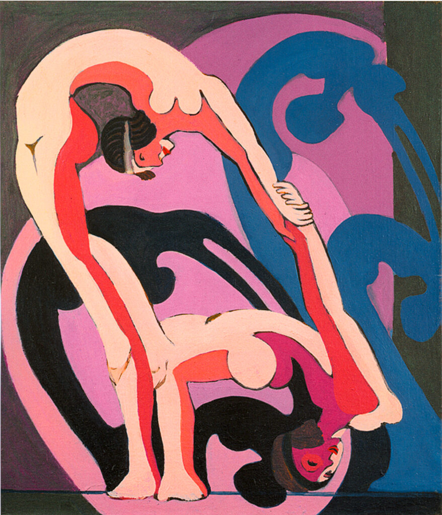 Two Acrobats (1932) - Ernst Ludwig Kirchner Tablo