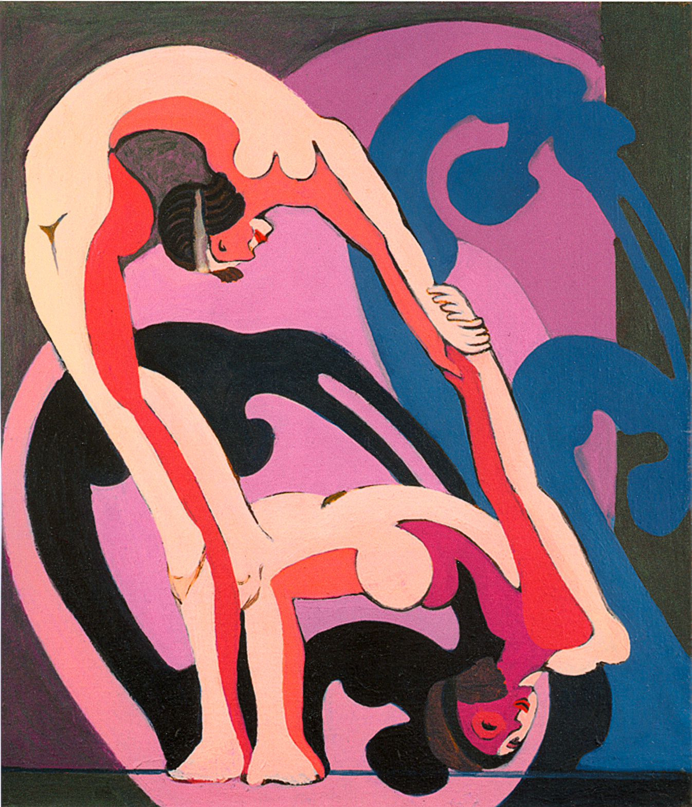 Two Acrobats (1932) - Ernst Ludwig Kirchner Tablo