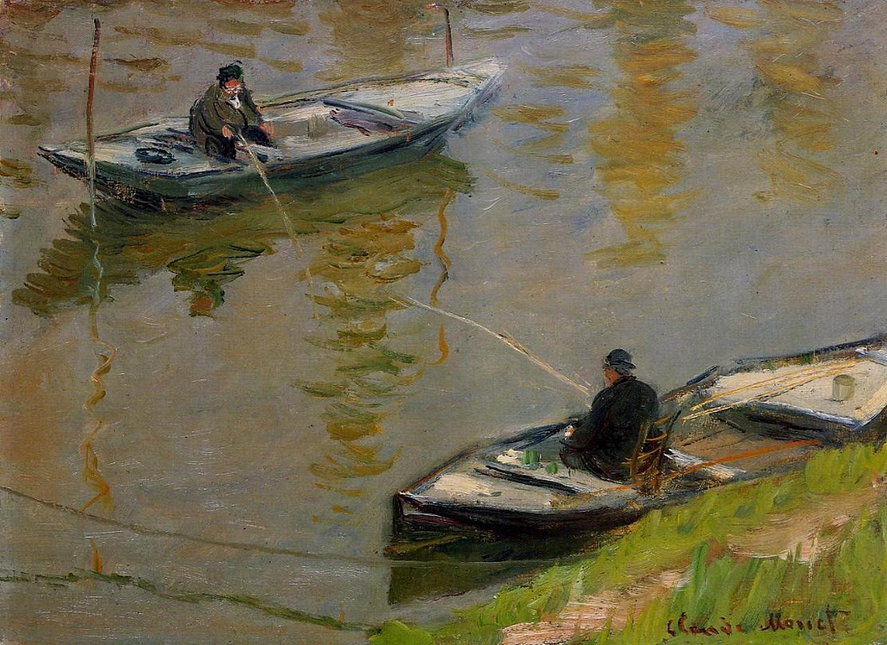 Two Anglers (1882) - Claude Monet Tablo