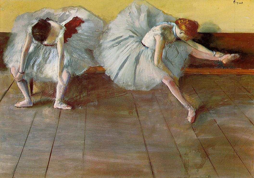 Two Ballet Dancers (1879) - Edgar Degas Tablo