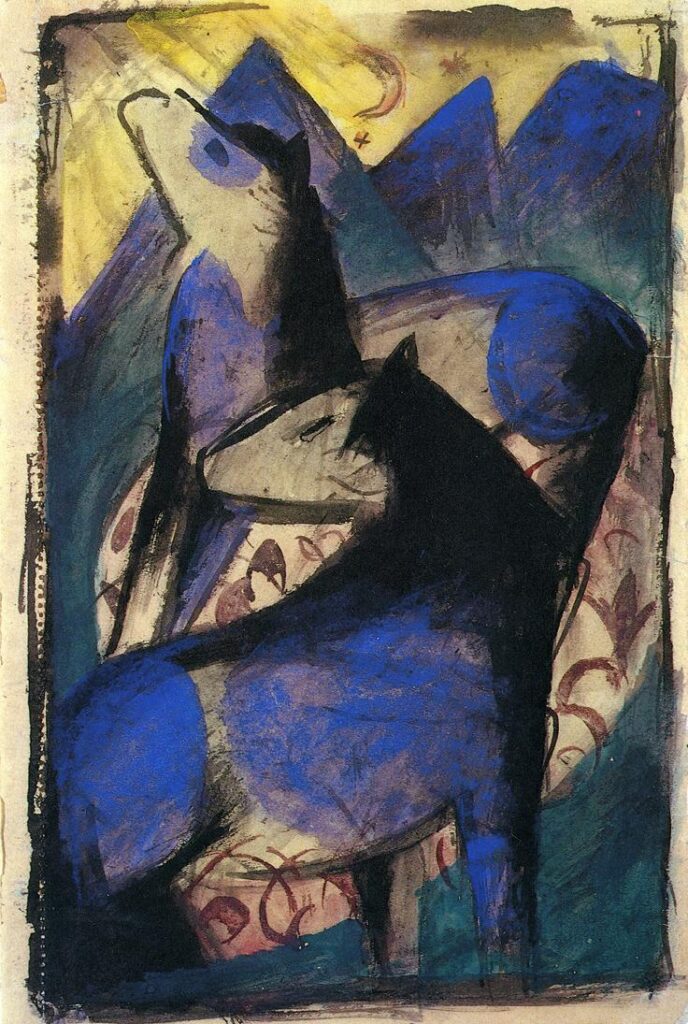 Two Blue Horses (1913) - Franz Marc Tablo