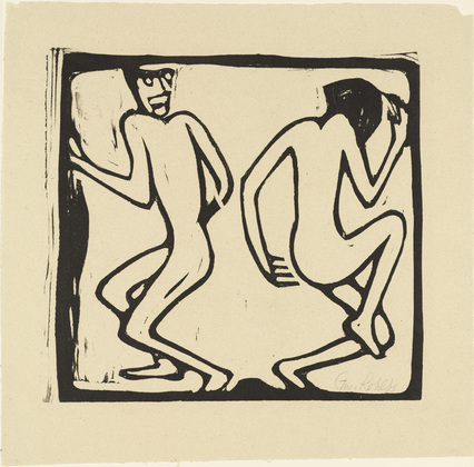 Two Dancers (1913) - Christian Rohlfs Tablo