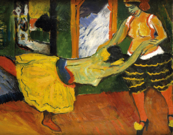 Two Dancers - Max Pechstein Tablo
