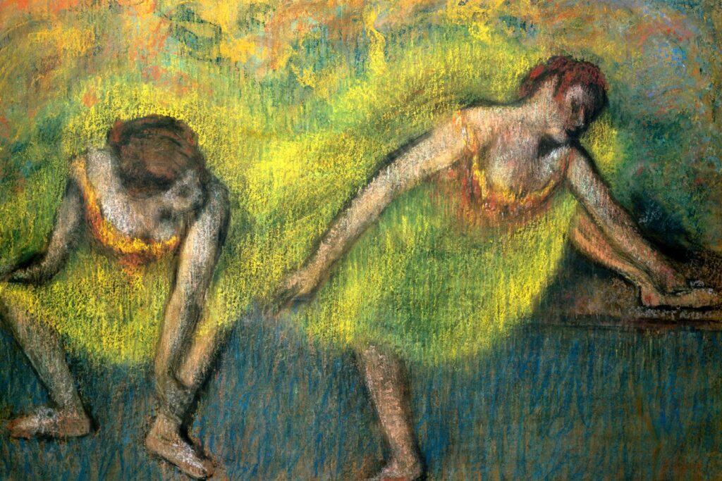 Two Dancers at Rest – Edgar Degas Tablo