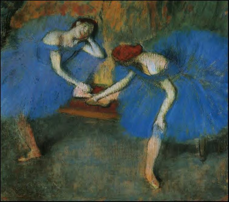 Two Dancers in Blue (1899) - Edgar Degas Tablo