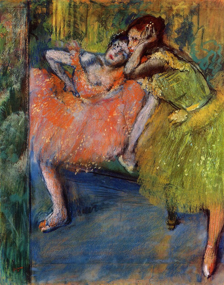 Two Dancers in the Foyer (1901) - Edgar Degas Tablo