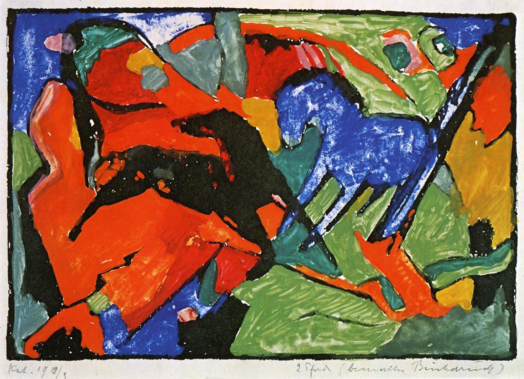 Two Horses (1912) - Franz Marc Tablo