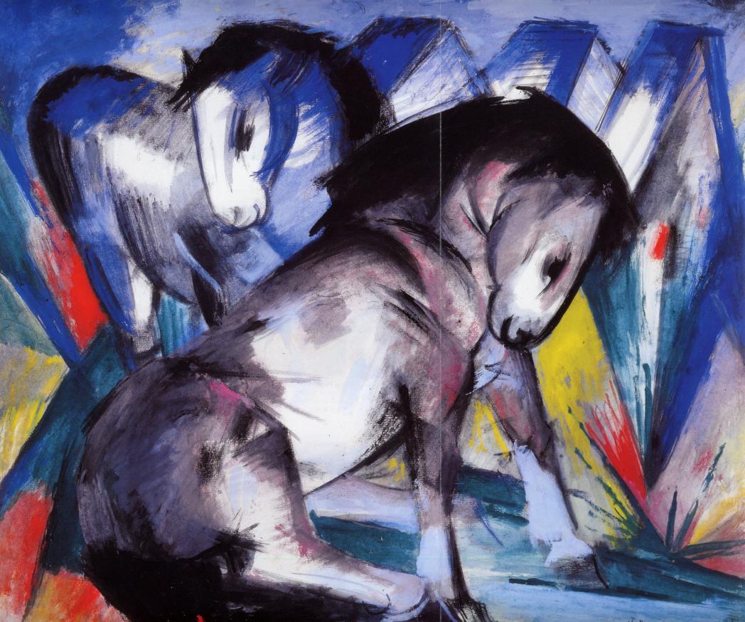 Two Horses (1913) - Franz Marc Tablo