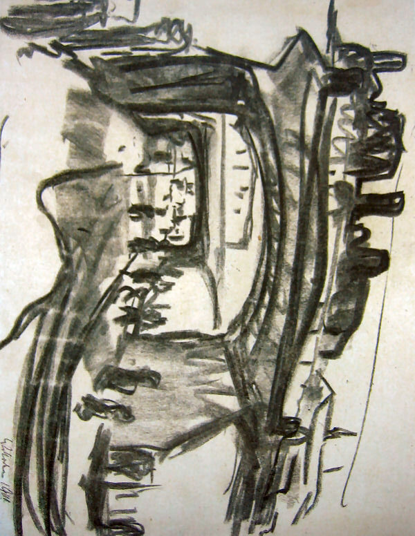 Two Railway Bridges in Dresden (1909) - Ernst Ludwig Kirchner Tablo