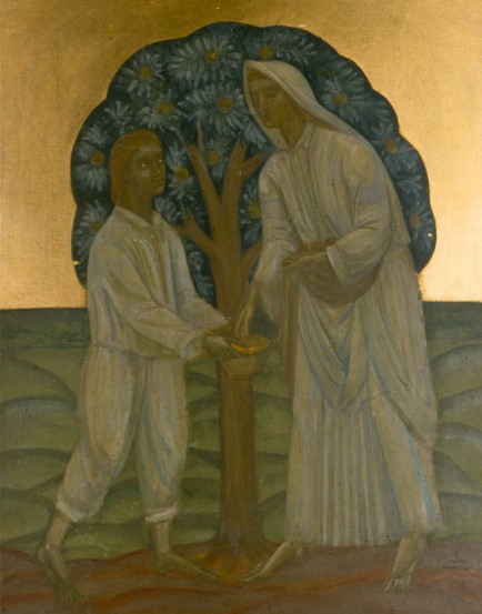 Two Under a Tree (1915) - Mykhailo Boychuk Tablo