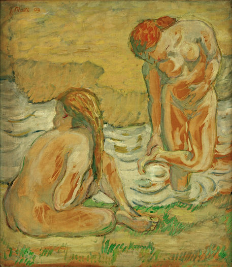 Two bathing girls (1909) - Franz Marc Tablo