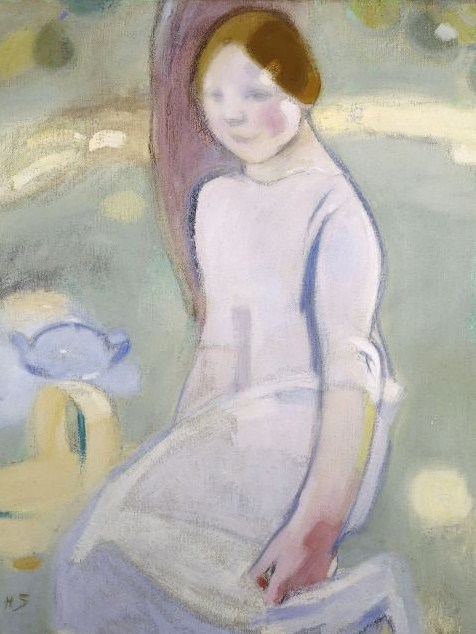 Under the Linden (1911) - Helene Schjerfbeck Tablo