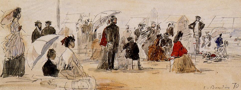 Untitled (1870) - Eugène Boudin Tablo