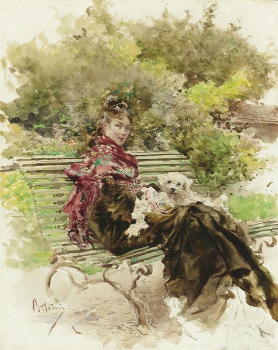 Untitled (1872) - Giovanni Boldini Tablo