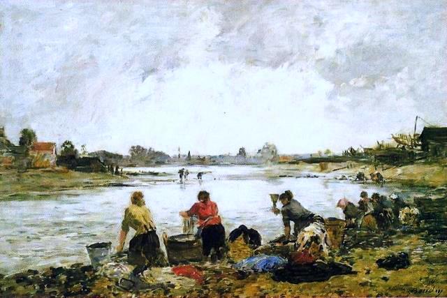 Untitled (1890) - Eugène Boudin Tablo