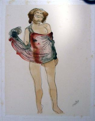 Untitled (1905) - Auguste Rodin Tablo