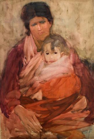 Untitled (Mother and Child) (1903) - Frances Hodgkins Tablo