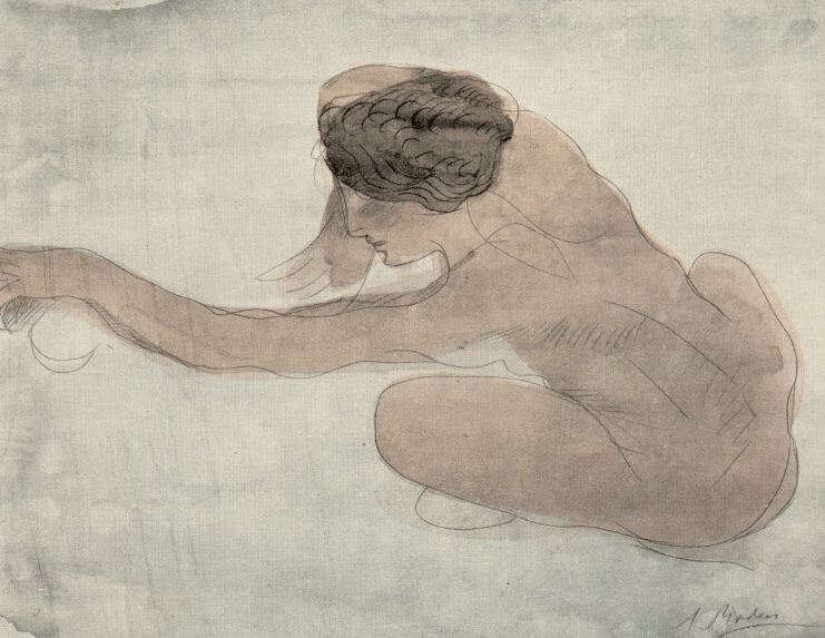 Untitled - Auguste Rodin Tablo