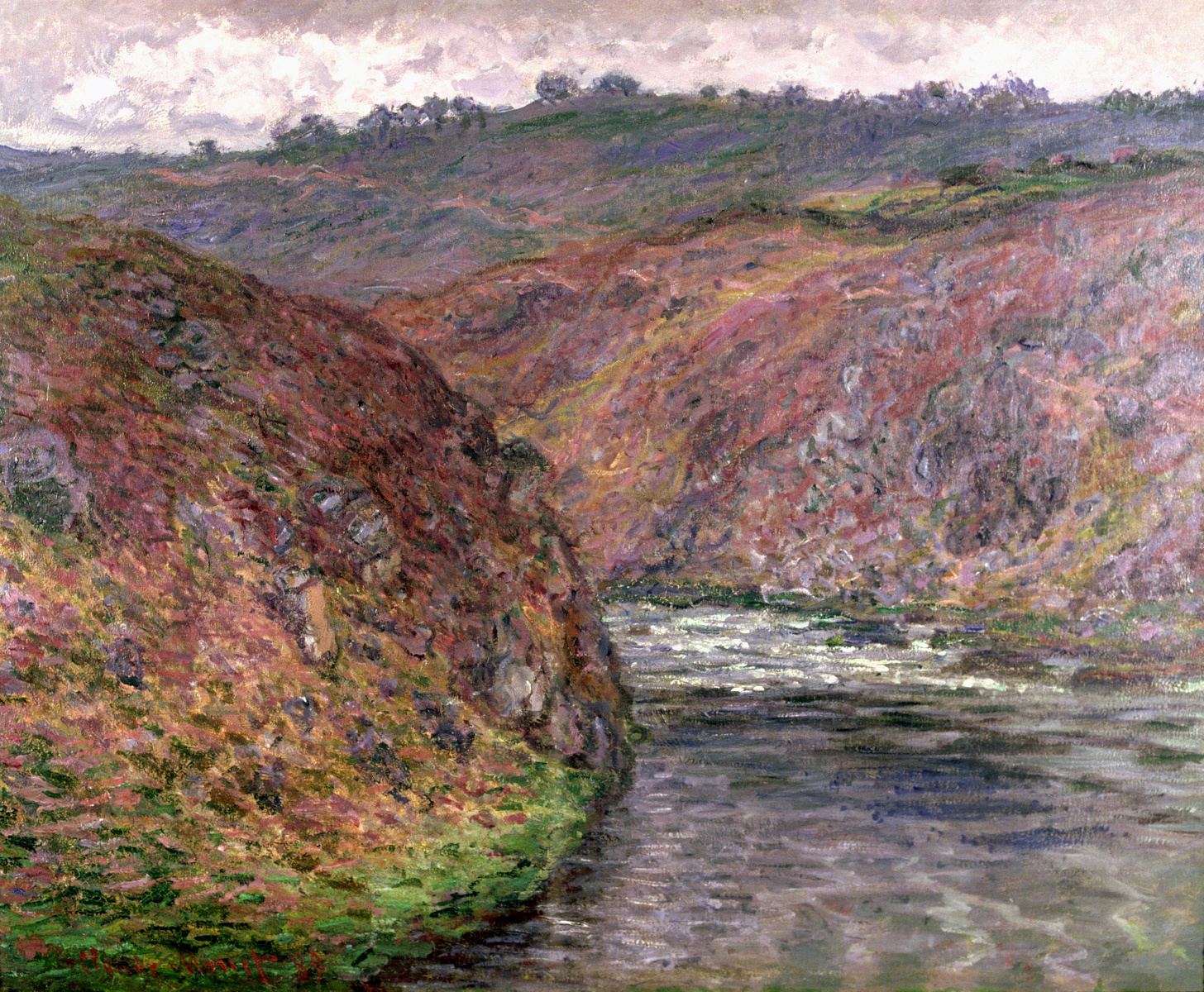 Valley of the Creuse (Grey Day) (1889) - Claude Monet Tablo