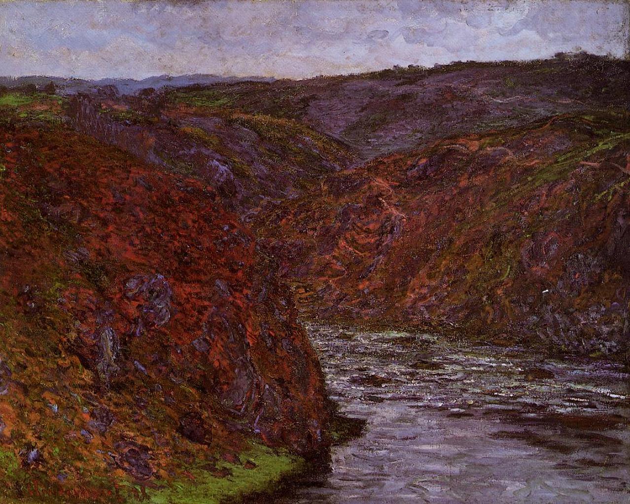 Valley of the Creuse, Grey Sky (1889) - Claude Monet Tablo
