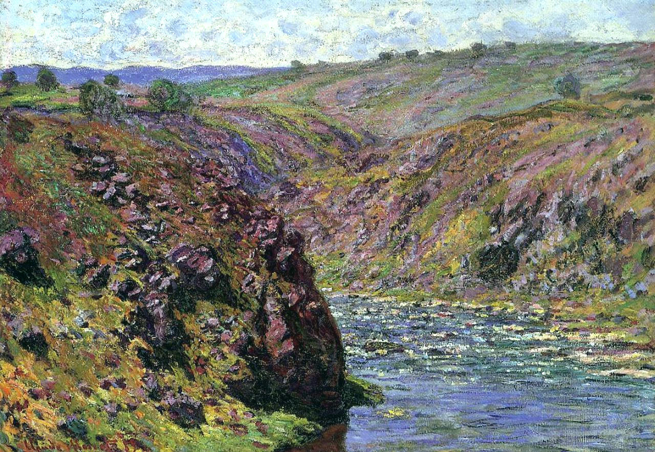 Valley of the Creuse, Sunlight Effect (1889) - Claude Monet Tablo