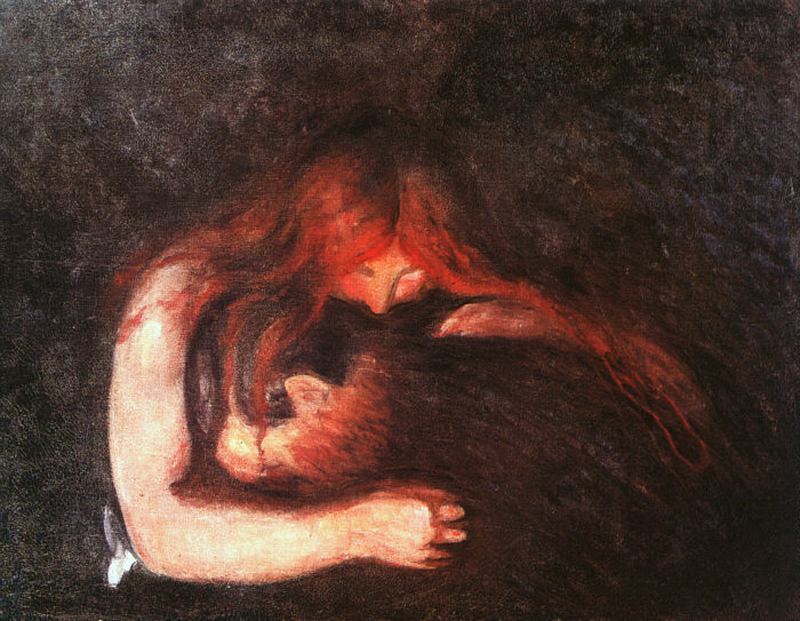 Vampire (1895) - Edvard Munch Tablo