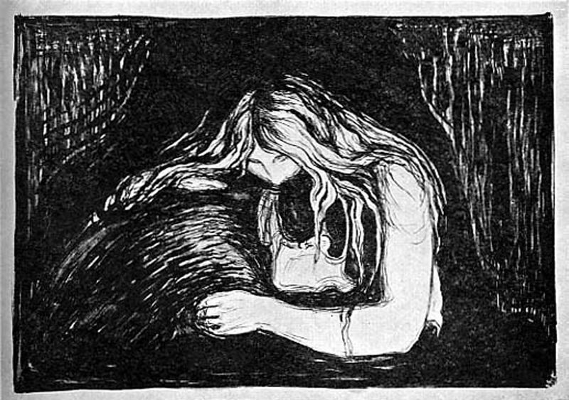 Vampire II (1895) - Edvard Munch Tablo