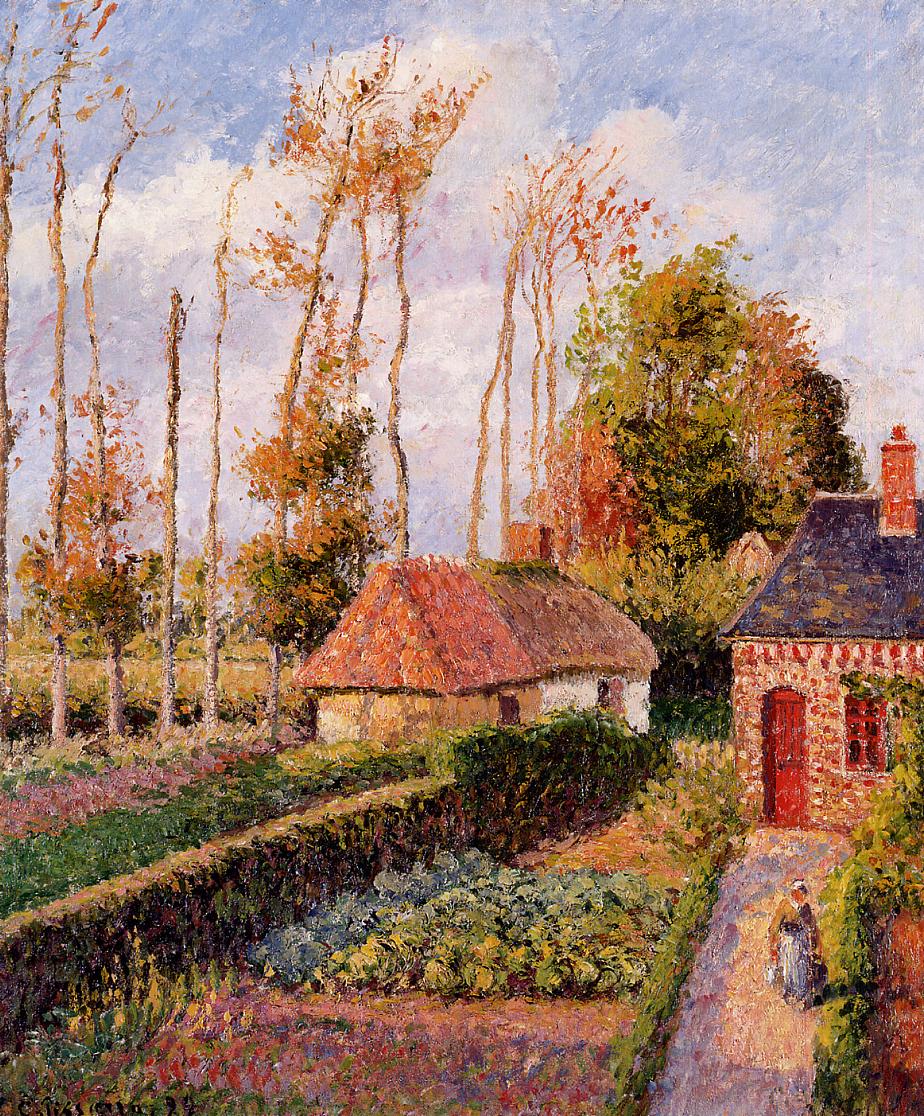 Varengeville, Sunset (1899) - Camille Pissarro Tablo