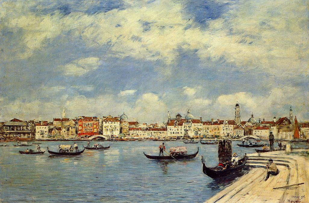 Venice (1895) - Eugène Boudin Tablo