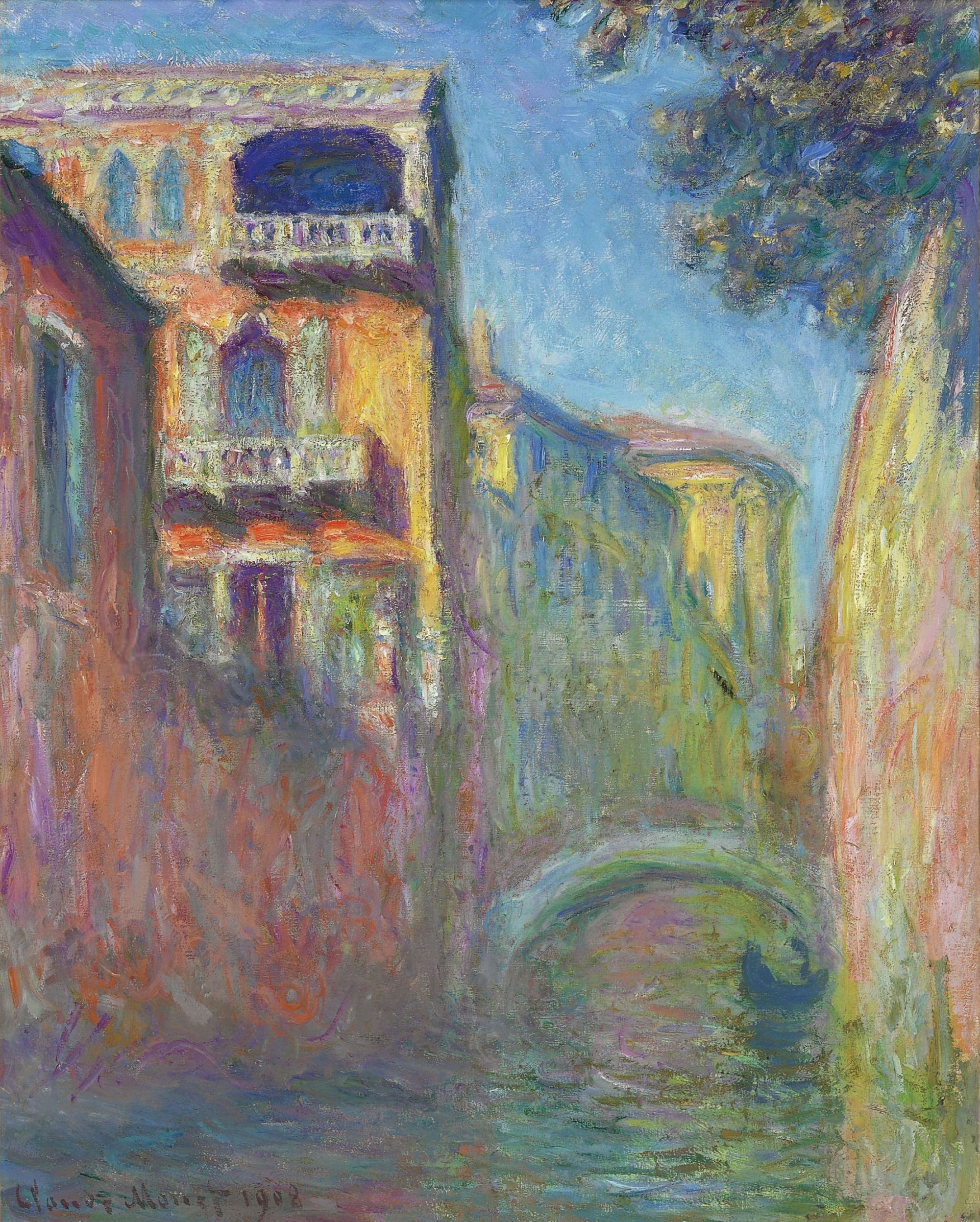 Venice, Rio de Santa Salute (1908) - Claude Monet Tablo
