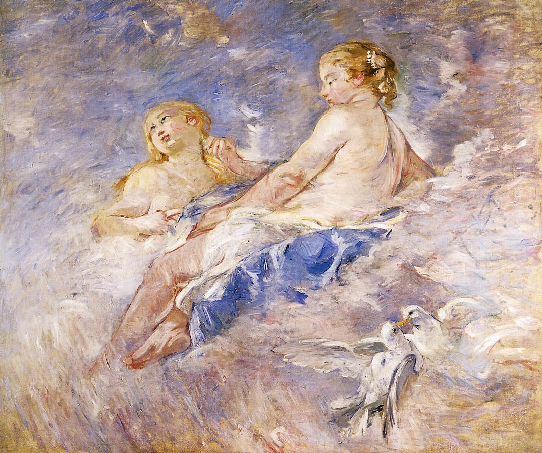 Venus at the Forge of Vulcan (after Boucher) (1883) - Berthe Morisot Tablo