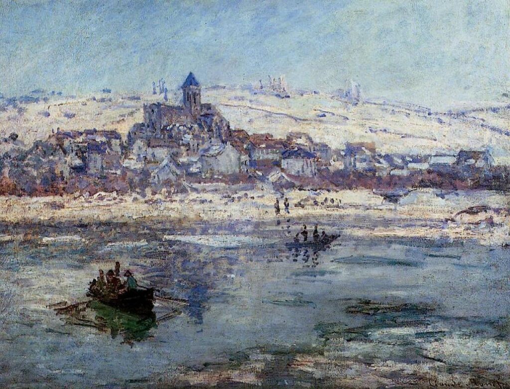 Vetheuil in Winter (1879) - Claude Monet Tablo