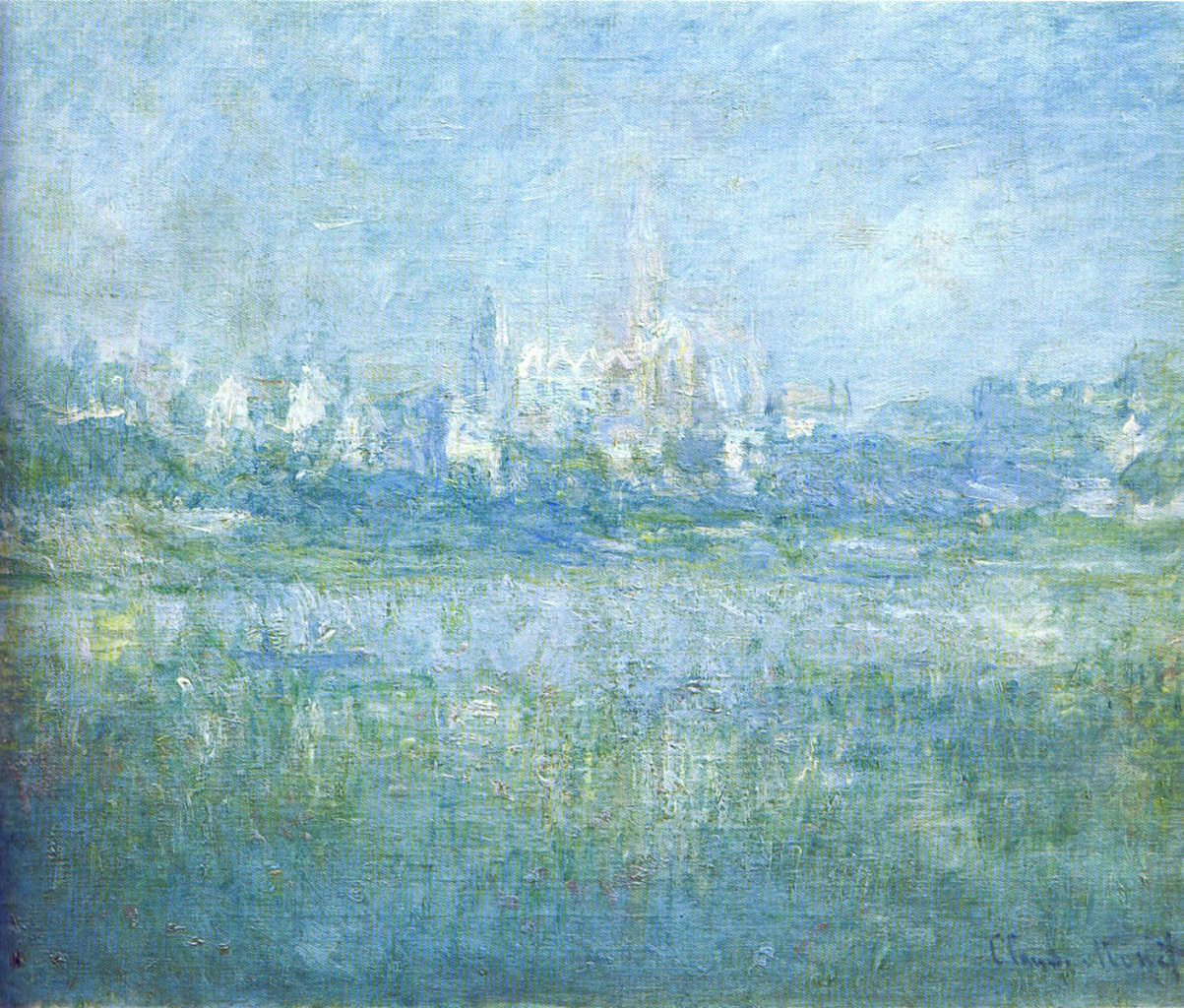 Vetheuil in the Fog (1879) - Claude Monet Tablo