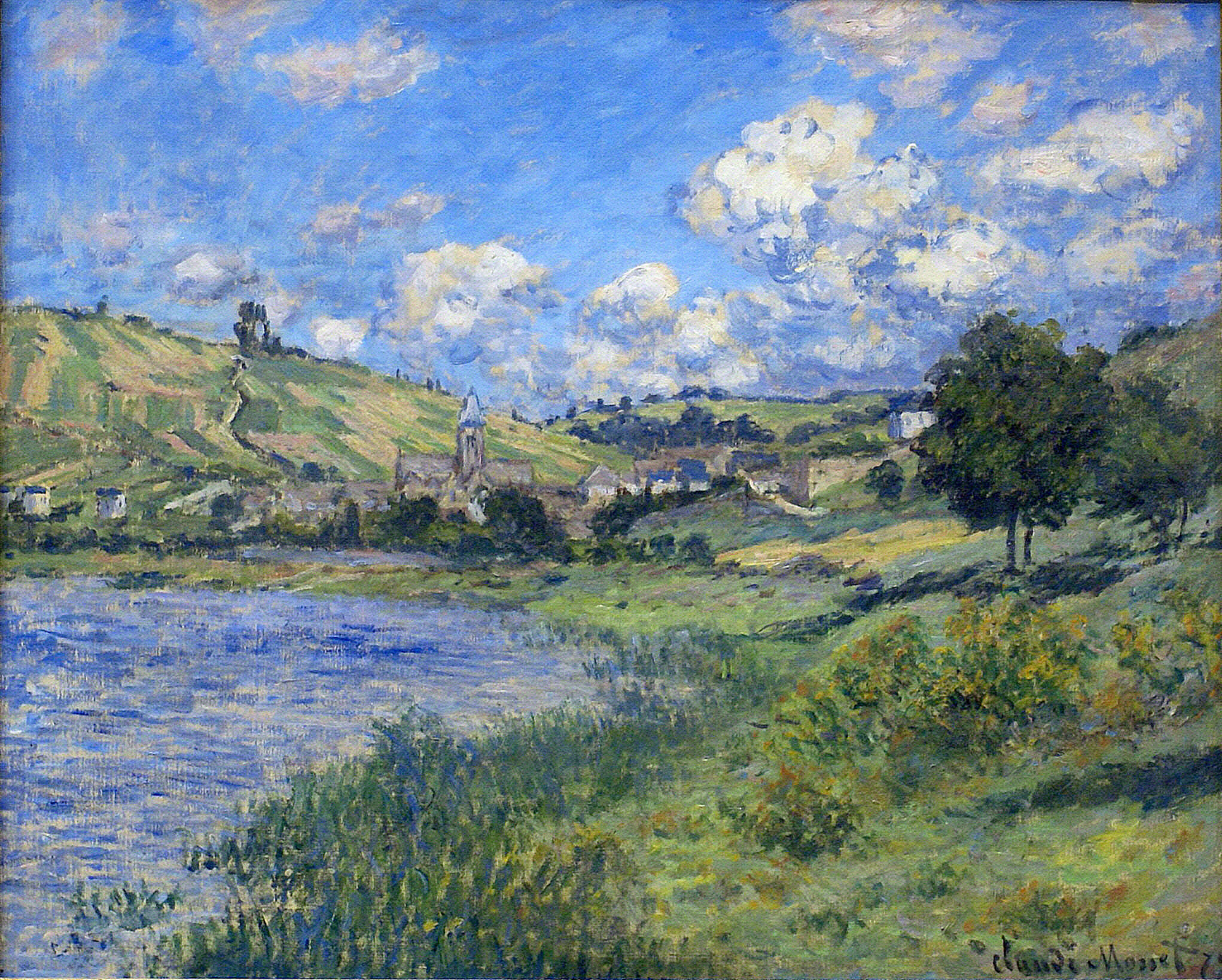 Vetheuil, Paysage (1879) - Claude Monet Tablo