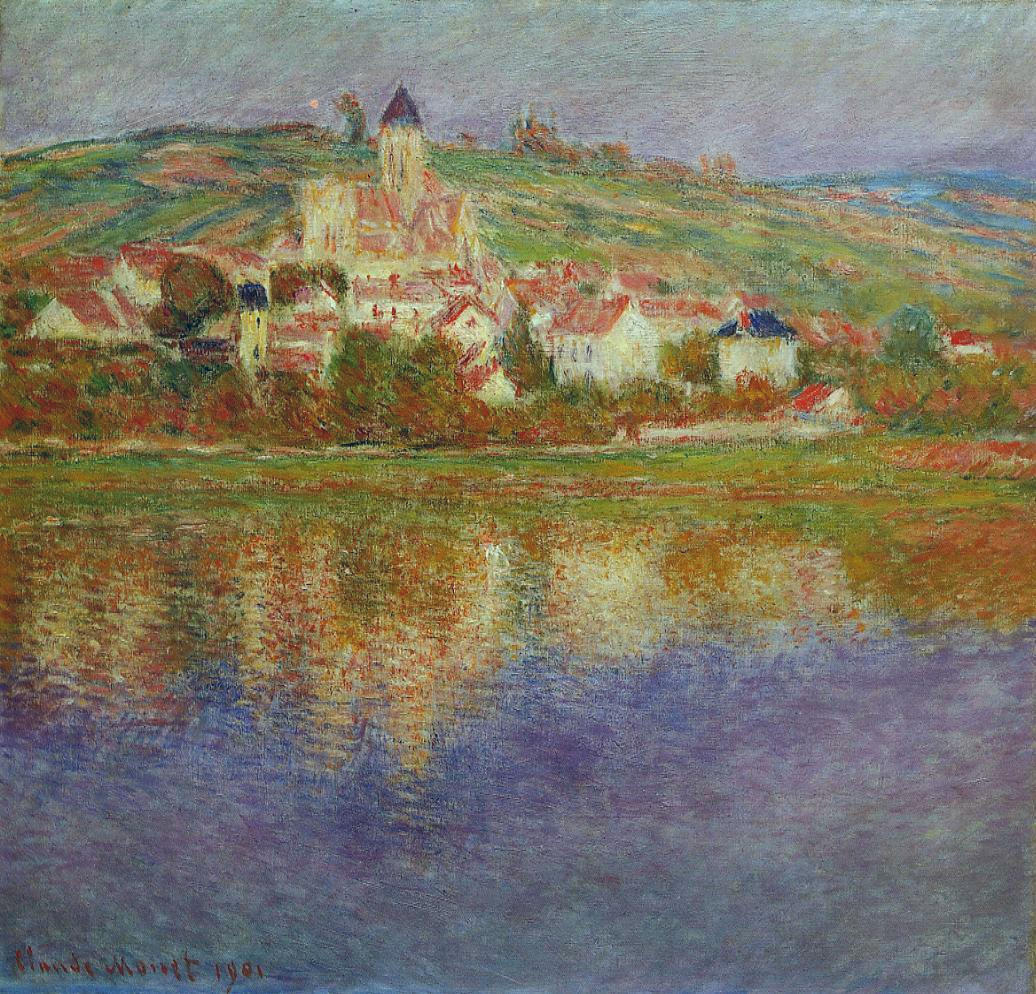 Vetheuil, Pink Effect (1901) - Claude Monet Tablo