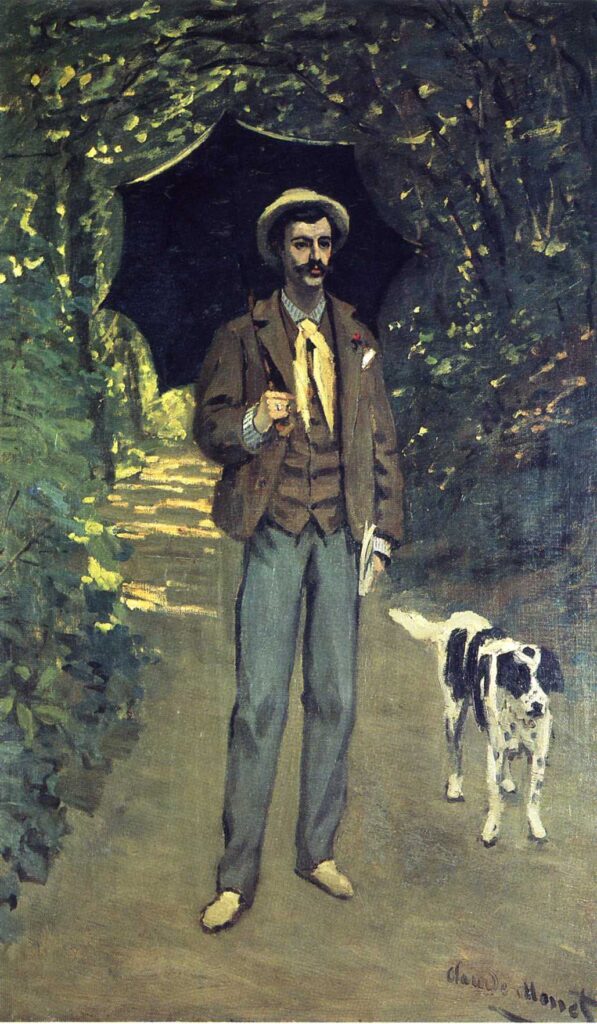 Victor Jacquemont Holding a Parasol (1865) - Claude Monet Tablo