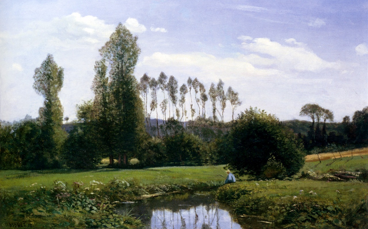 View At Rouelles Le Havre (1858) - Claude Monet Tablo