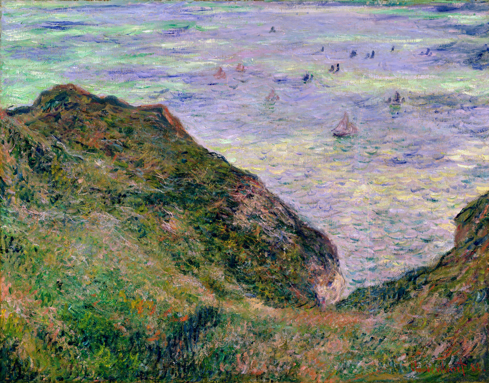 View Over the Sea (1882) - Claude Monet Tablo