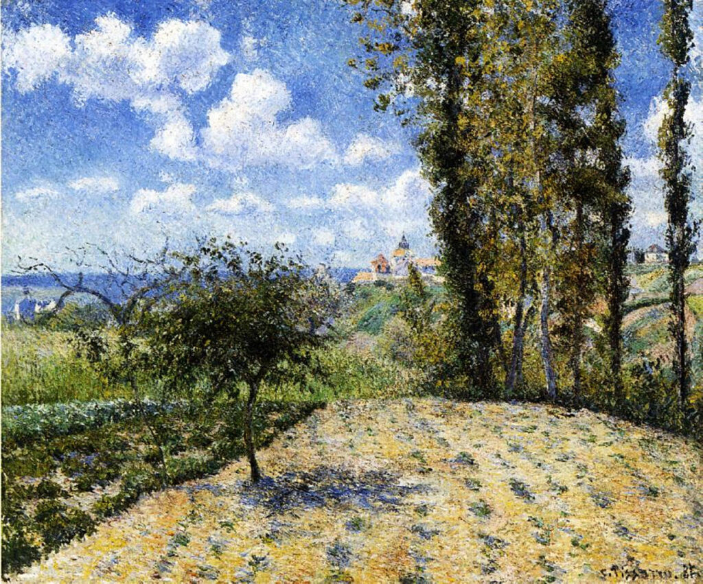 View Towards Pontoise Prison, in Spring (1881) - Camille Pissarro Tablo