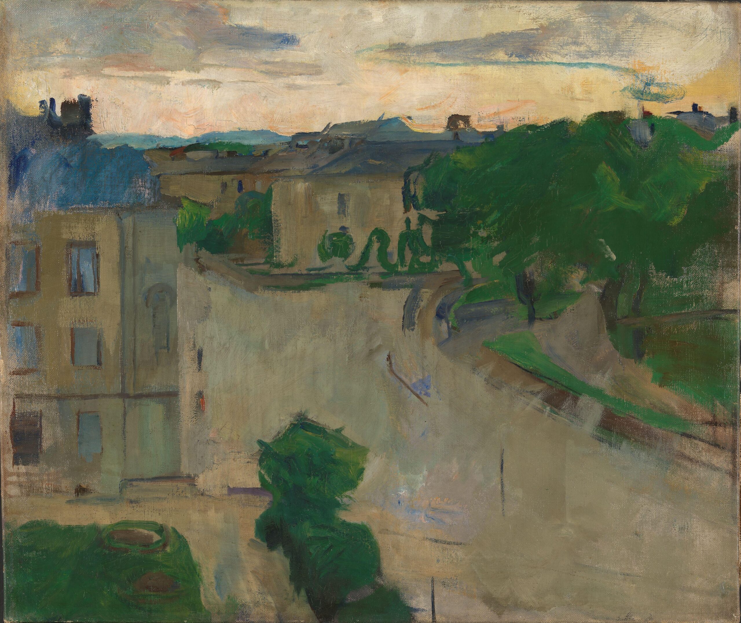 View from My Balcony, Hansteensgate 2 (1915) - Harriet Backer Tablo