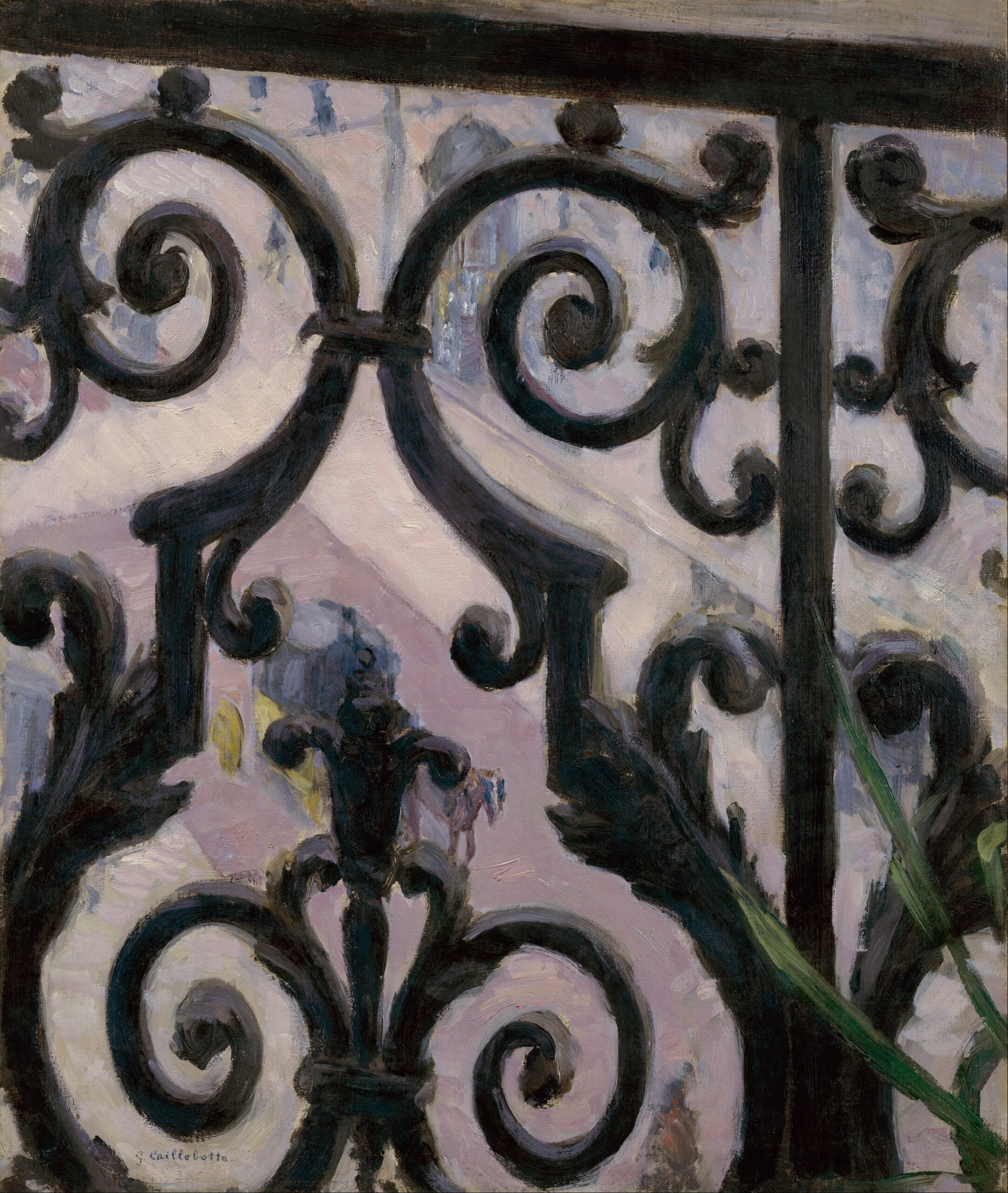 View from a balcony (1880) - Gustave Caillebotte Tablo
