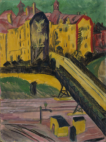 View from the Window (1914) - Ernst Ludwig Kirchner Tablo