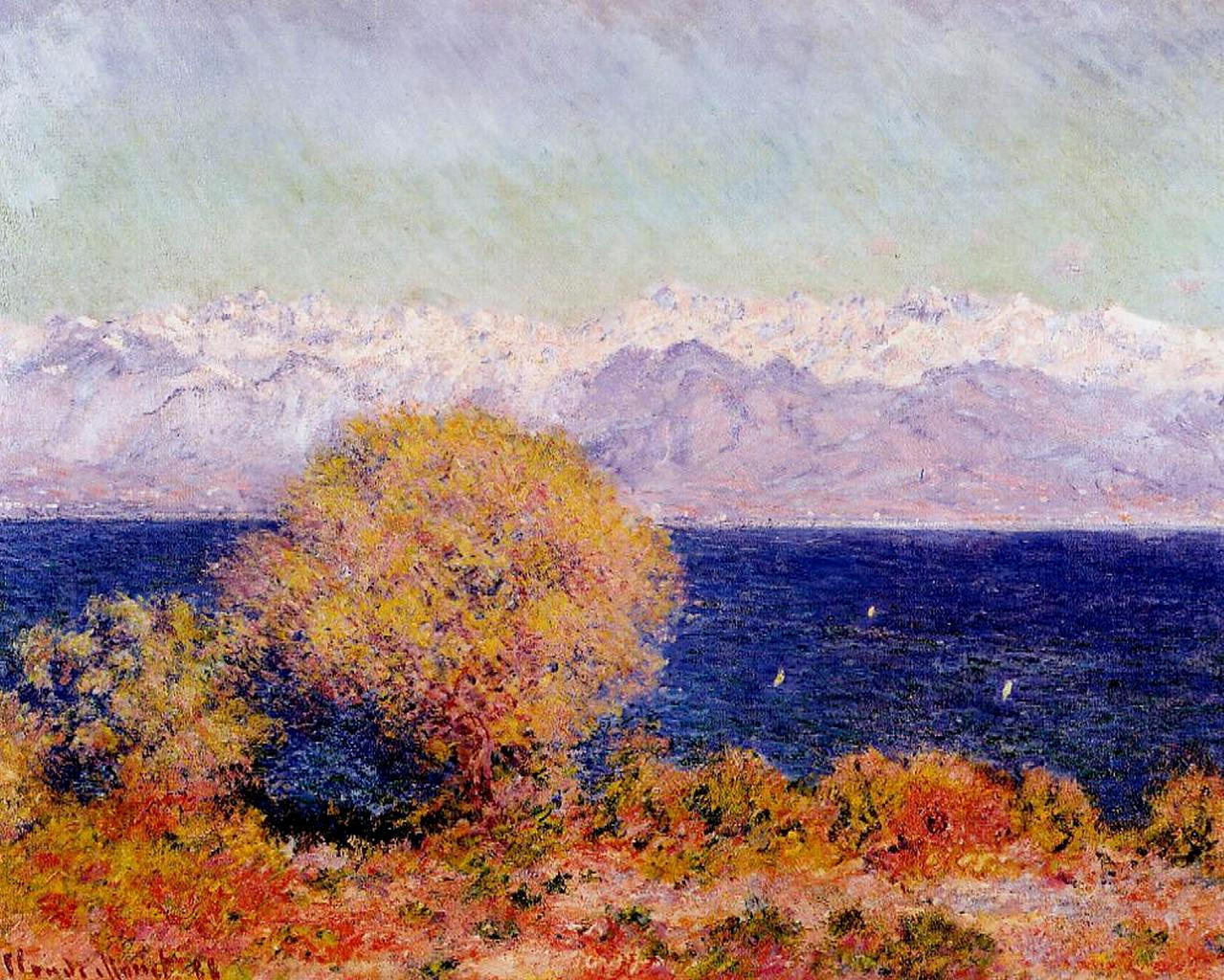 View of Cap d'Antibes (1888) - Claude Monet Tablo