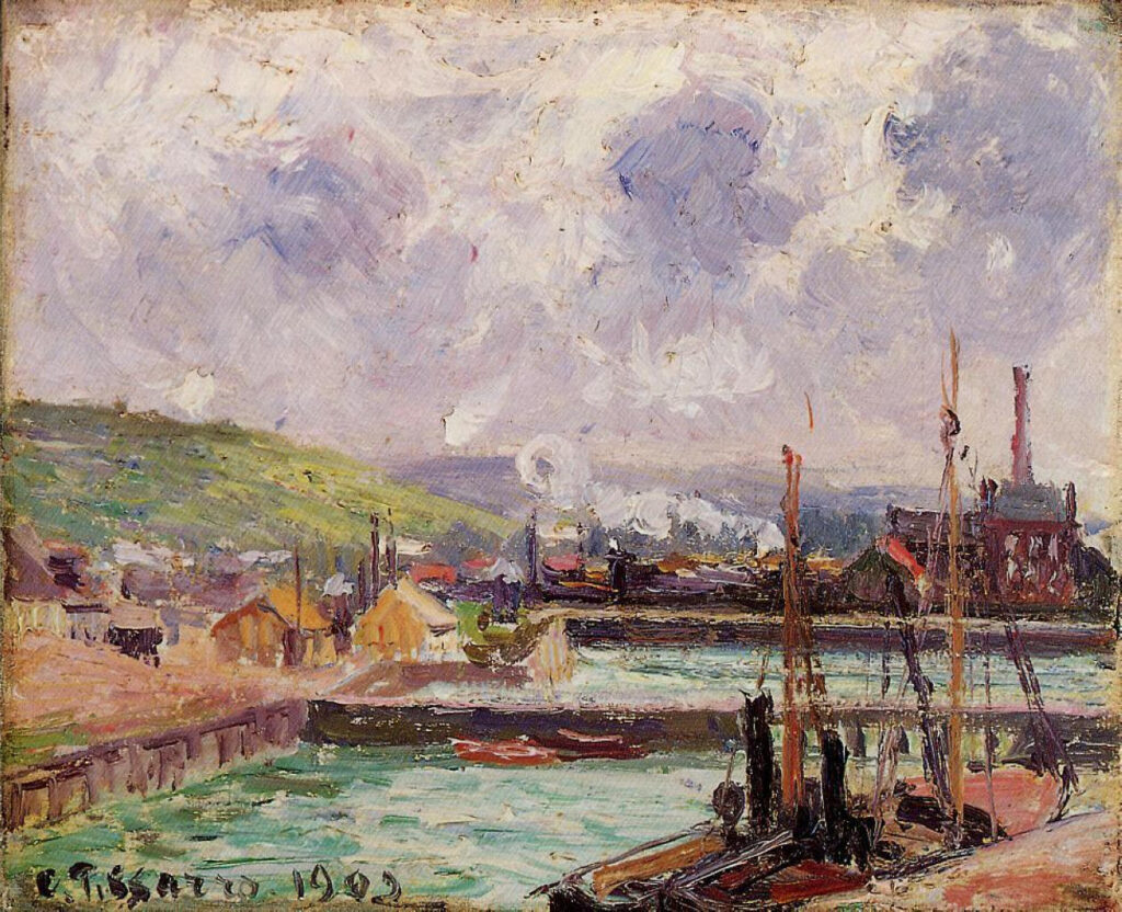 View of Duquesne and Berrigny Basins in Dieppe (1902) - Camille Pissarro Tablo